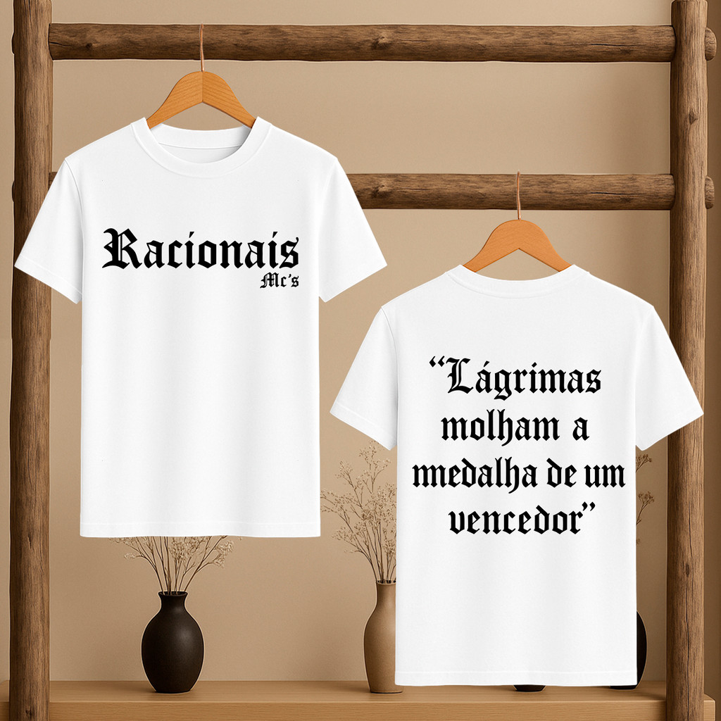 Camiseta Masculina Oversized Streetwear Inspiradora Racionais Mc's Diversas Cores Musica Frase