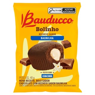 Bolinho Bauducco Chocolate com Baunilha 40g - Embalagem com 16 Unidades em Oferta na Shopee