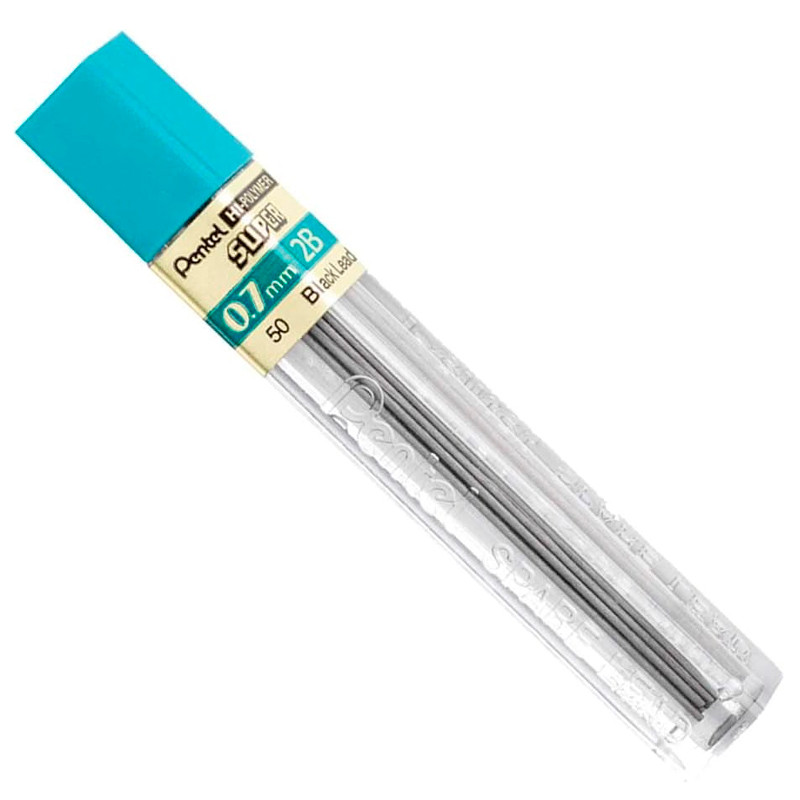 Grafite 0.7mm 2B tubo com 12 unidades Pentel - Stationery