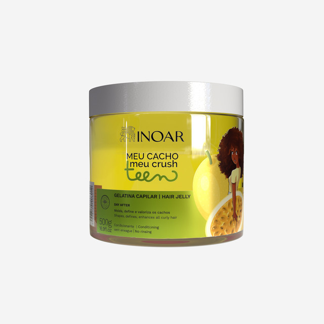 Inoar Meu Cacho Meu Crush Teen Gelatina Maracuja 500g - Beauty