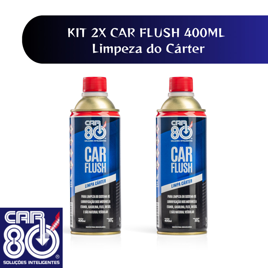 Kit 2 Unidades Limpa Cárter E Motor Descarbonizante Car Flush Car80 400 ML