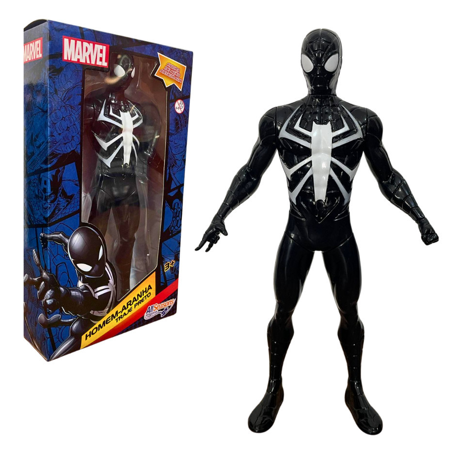 Boneco Articulado Marvel Homem Aranha Traje Preto 22cm Original em Oferta na Shopee