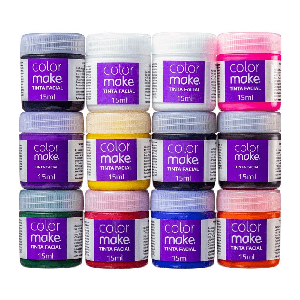Tinta Facial Liquida 15ml (Unidade) - ColorMake em Oferta na Shopee