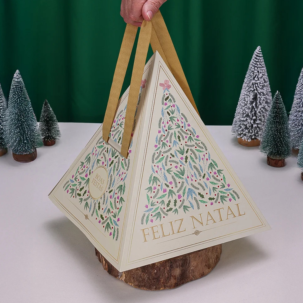5 CAIXA PINHEIRO COM ALÇA FELIZ NATAL/BOAS FESTAS (JANGO NATAL 2025) - Stationery