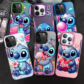 Capinha iphone 11/12/13/14/15/16 Pro max Mini,Capa de telefone à prova de choque, Stitch, tomando sorvete em Oferta na Shopee