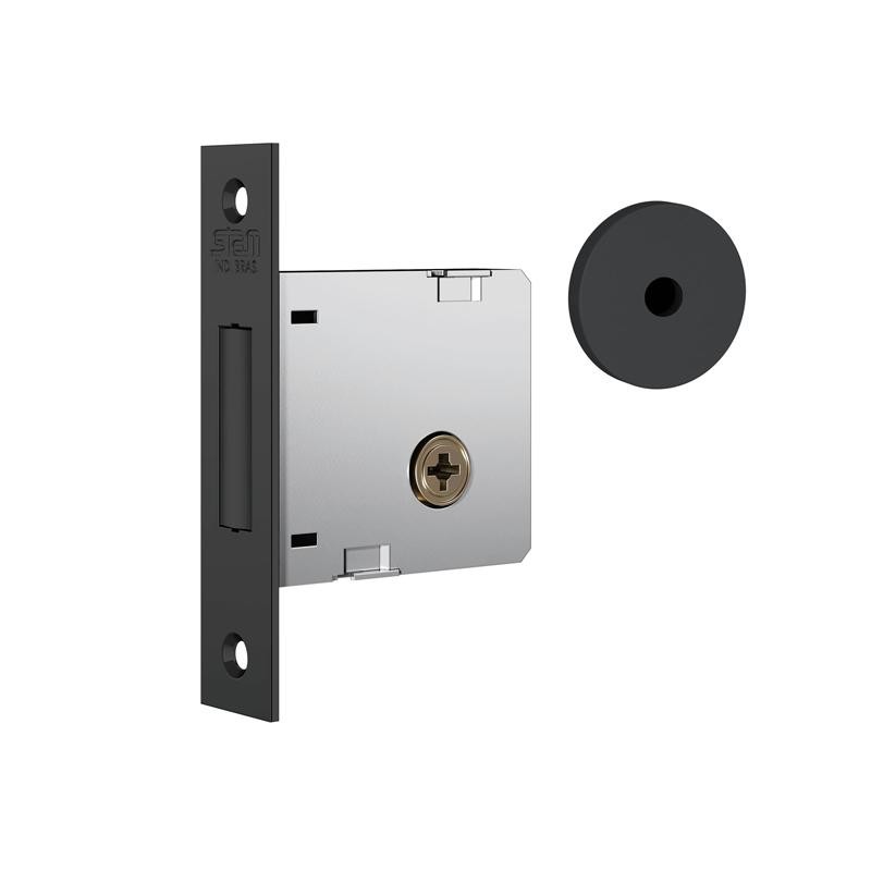 Fechadura Stam Auxiliar Tetra Chave 1004 Preta Fosca em Oferta na Shopee