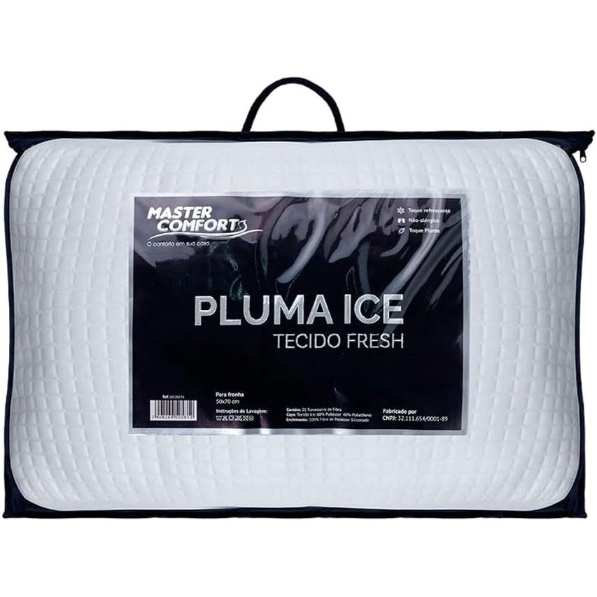 Travesseiro Fibra Pluma Ice em Oferta na Shopee