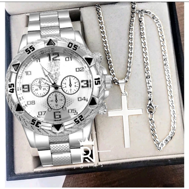 Relógio Masculino a Prova D' Agua Pallyjane/DHP Prata Presente Pais namorado Relógio Masculino a Prova D' Agua Pallyjane/DHP Prata Presente Pais namorado