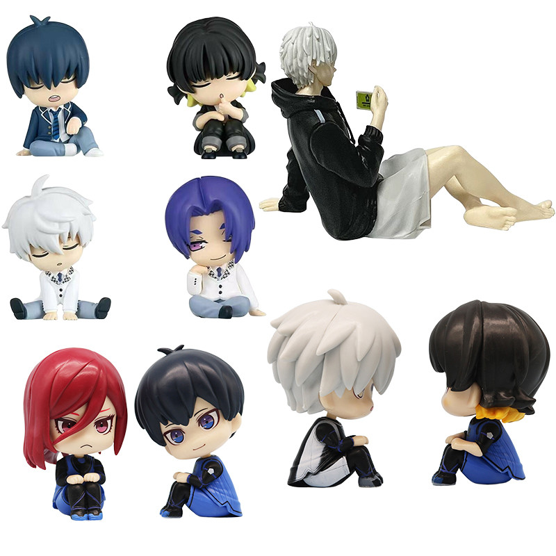 Olhe Para Cima BLUE LOCK Montagem De Brinquedo Estatuetas De Ação Nagi Isagi Yoichi em Oferta na Shopee