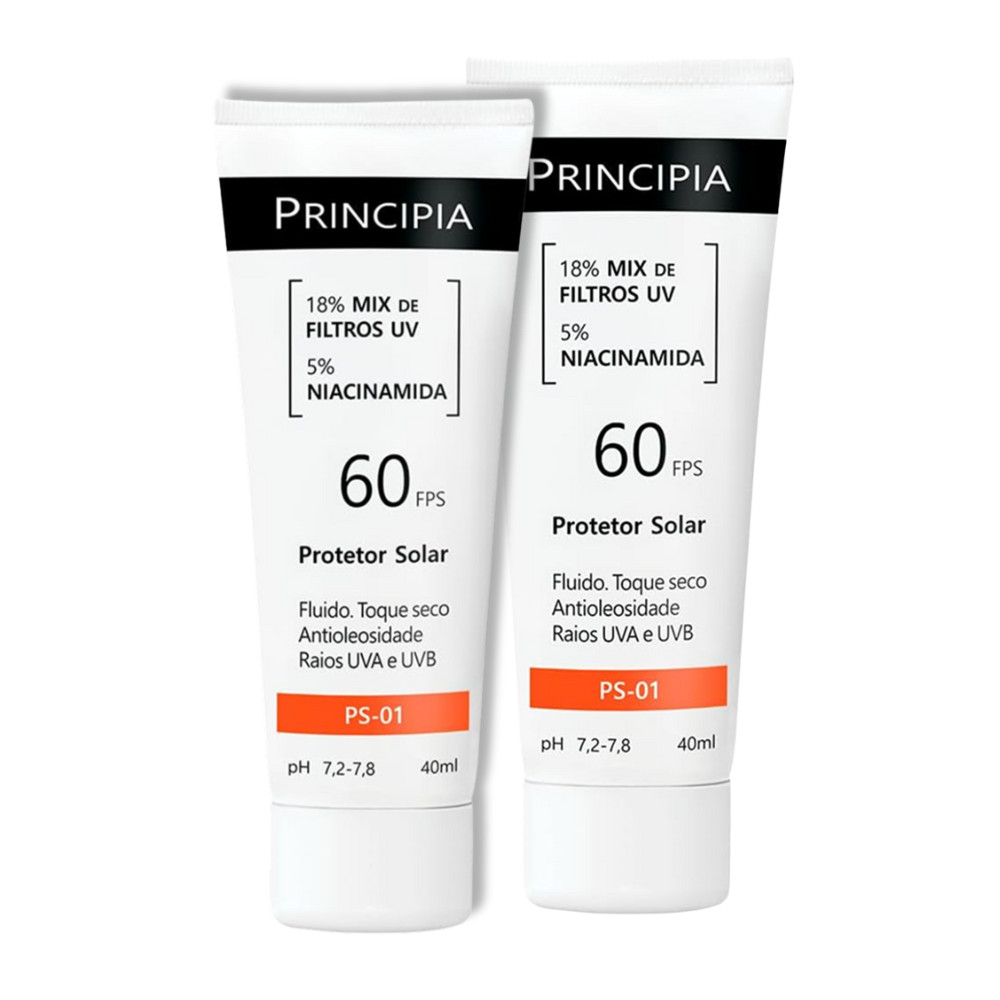 2 Uni Protetor Solar Facial Principia Ps 01 - Fps 60 - 40mL