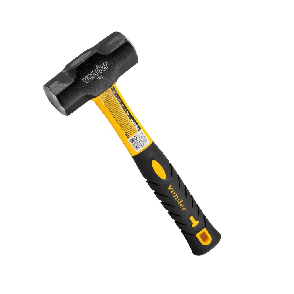 Marreta oitavada 1kg com cabo de fibra VONDER em Oferta na Shopee