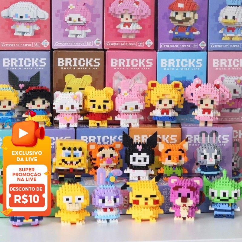 Compatível Com Estatuetas De Desenhos Animados , Blocos De Construção Montados Em Micropartículas , Brinquedos De Quebra