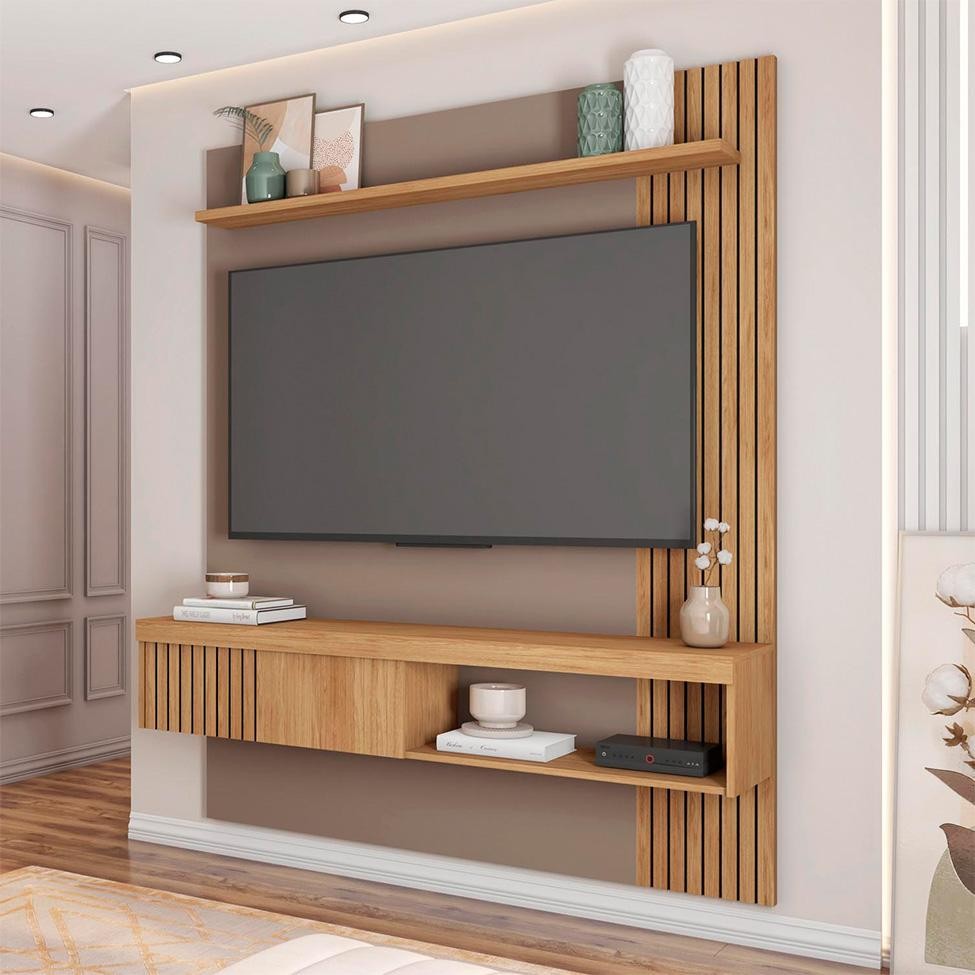 Painel para TV até 65 Polegadas Jade 1 PT Buriti e Fendi 150 cm em Oferta na Shopee