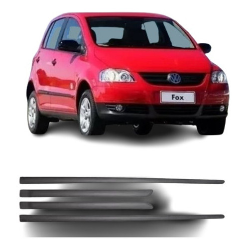 Jogo Friso Lateral Fox Spacefox 03 04 06 10 4 Portas Preto