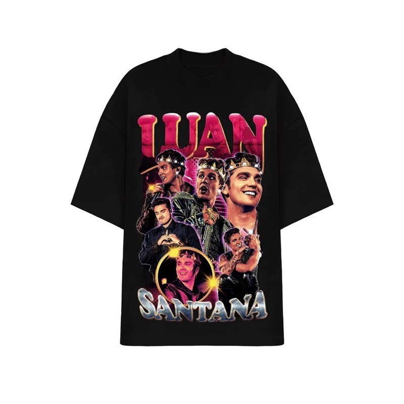 Camiseta Feminina Fã Luan Santana Algodão Premium Pink Unissex Show Registro Histórico em Oferta na Shopee