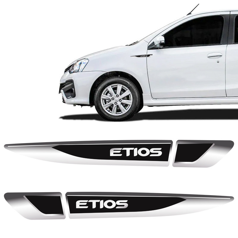 Adesivo Aplique Lateral Etios Hatch Sedan Emblema Resinado em Oferta na Shopee