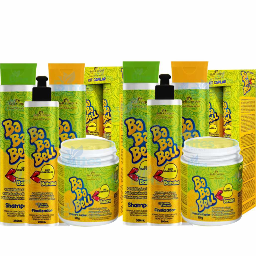 KIT 2 BANANA BELL CORPUS COSMÉTICOS HIDRATAÇÃO CAPILAR