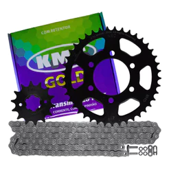 Kit Relação Tração Retentor Original XTZ Crosser 150 2015 à 2025 KMC GOLD