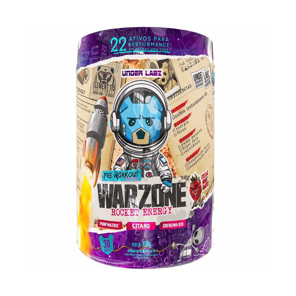 Pré Treino Warzone Rocket Energy Pote 450g Under Labz em Oferta na Shopee