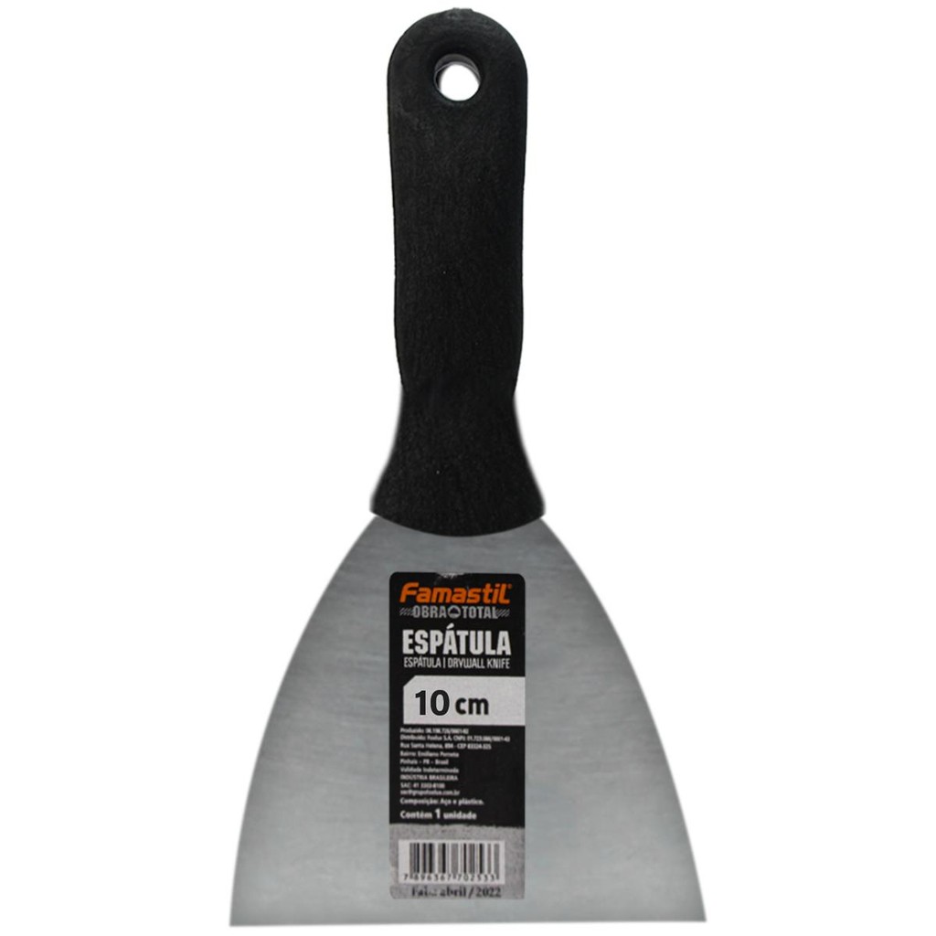 Espátula Famastil Aço Encruado 1020 Cabo PVC | resistente, cabo ergonômico, alta durabilidade