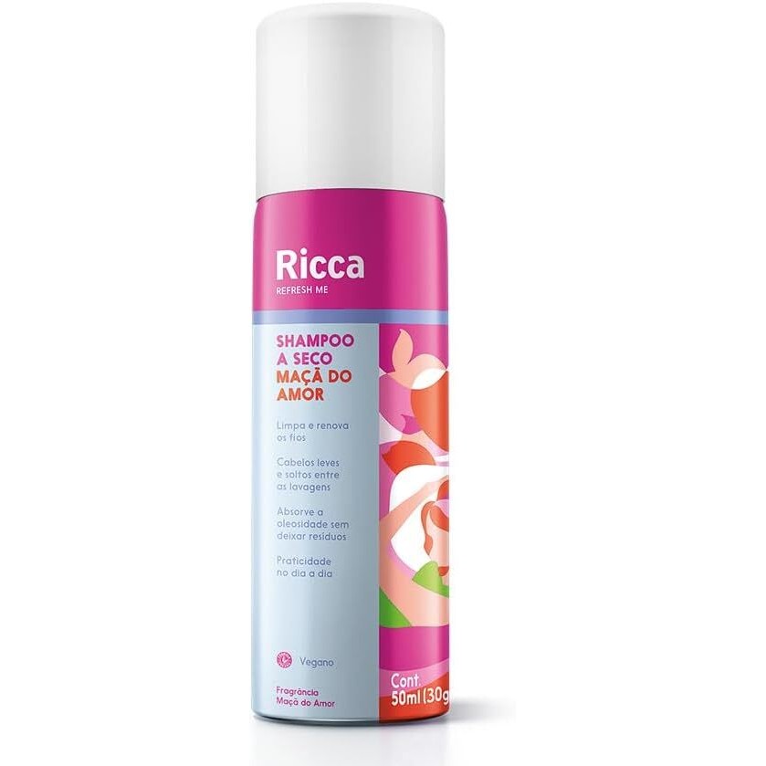 Shampoo a Seco Ricca Maçã do Amor 50ml