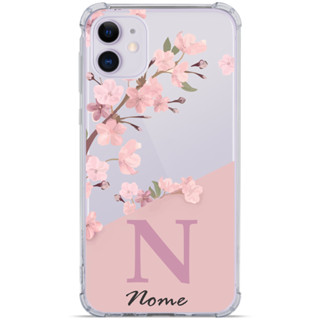 Capinha Flores de Cerejeira Transparente  (Com Seu Nome) em Oferta na Shopee