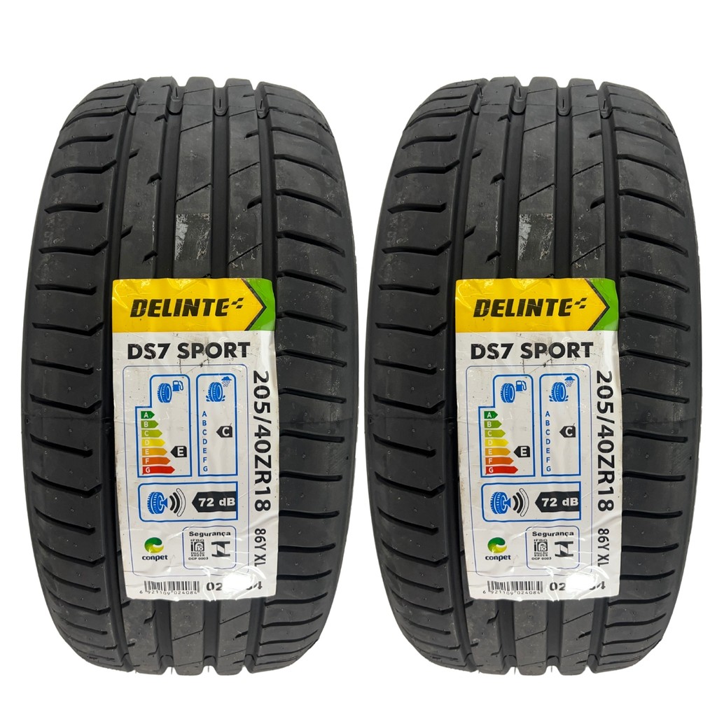 KIT 02 PNEUS 205/40R18 86Y XL DELINTE DS7 SPORT POLO VIRTUS GTS ARO 18 em Oferta na Shopee