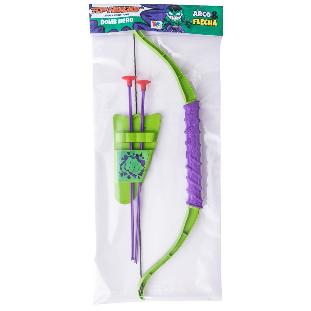 Arco E Flecha Hulk Arqueiro Infantil Brinquedo Marvel Herói  Stan Lee Criança