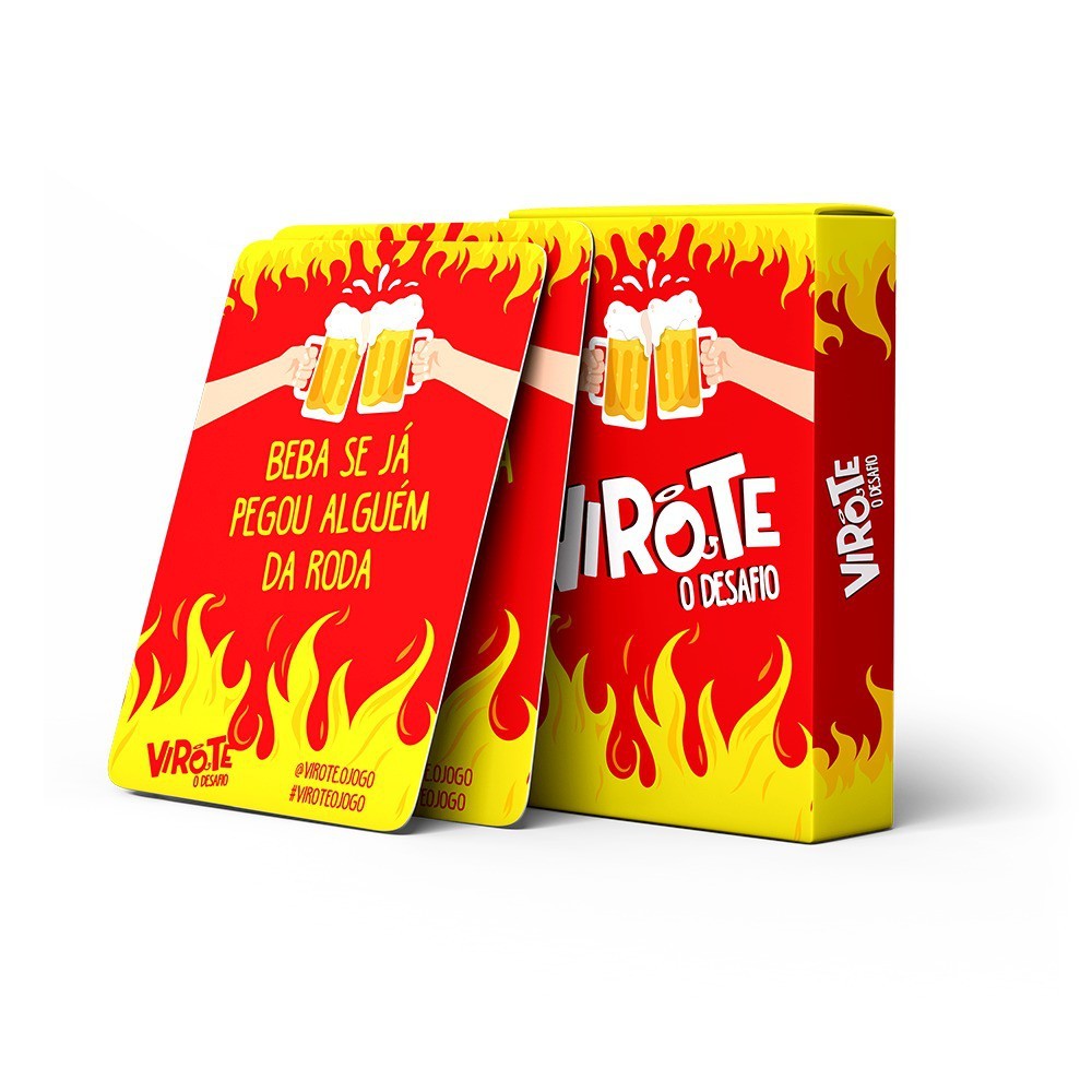 Jogo de Cartas Virote: O Desafio! Beba, desafie com risadas e muita diversão para todos da galera.