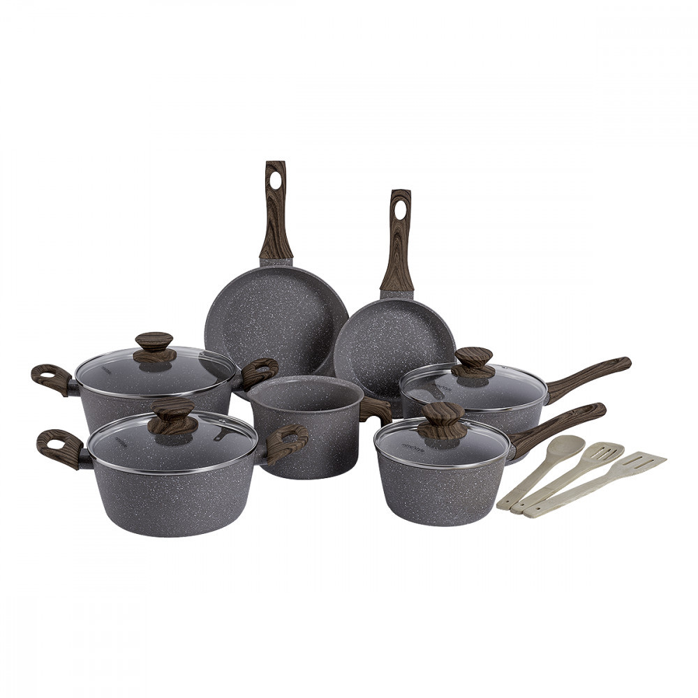 Jogo de Panelas Com 10 Peças Mimo Style Cook Indução Grafito em Oferta na Shopee