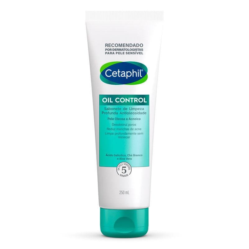 Sabonete Facial de Limpeza Profunda Cetaphil Oil Control Antioleosidade 250ml em Oferta na Shopee