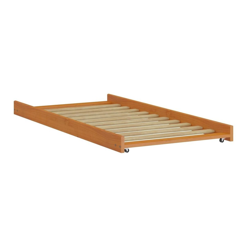 Cama Auxiliar de Solteiro Madeira Maciça para Colchão 88 x 188 cm com Rodízios Multimóveis CR35208 em Oferta na Shopee