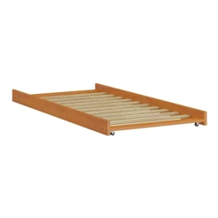 Cama Auxiliar de Solteiro Madeira Maciça para Colchão 88 x 188 cm com Rodízios Multimóveis CR35208