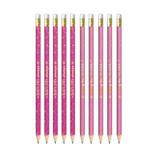 Lápis Preto com Borracha n°2 Tilibra Glitter - Kit com 10 em Oferta na Shopee