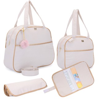 Bolsa Maternidade Mala Saída Kit 4 Peças Térmico Impermeável Multifuncional em Oferta na Shopee