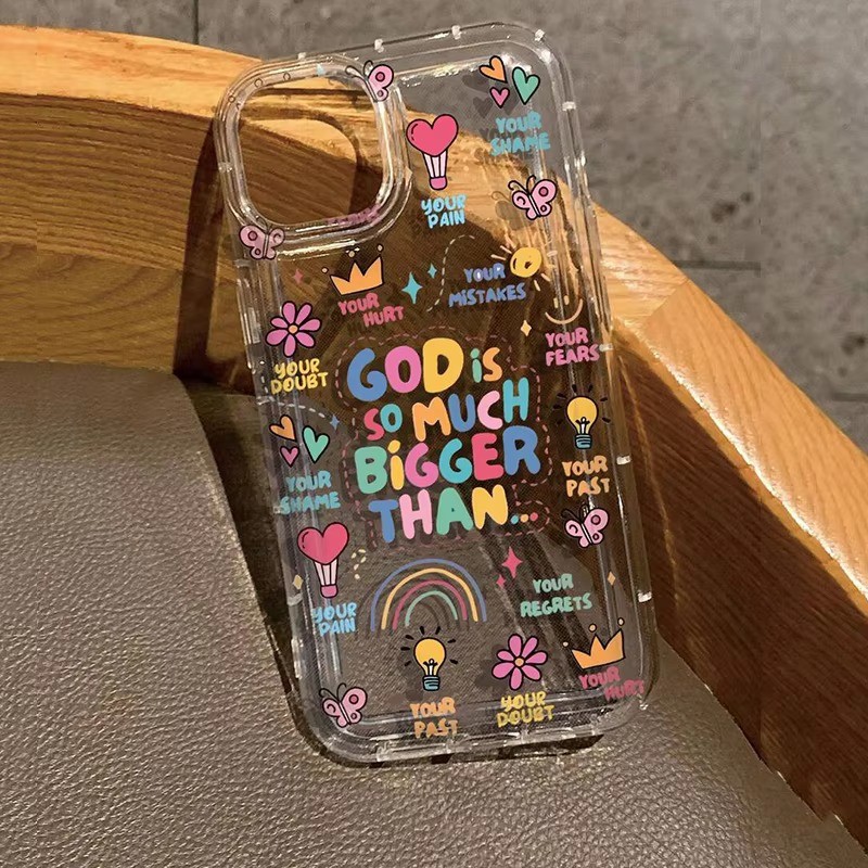 Capa De Telefone Com Impressão De Slogan Colorido Para iPhone 16 15 11 12 13 14 Pro Max 7 8 Plus SE 2020 Mini X XS XR Si em Oferta na Shopee