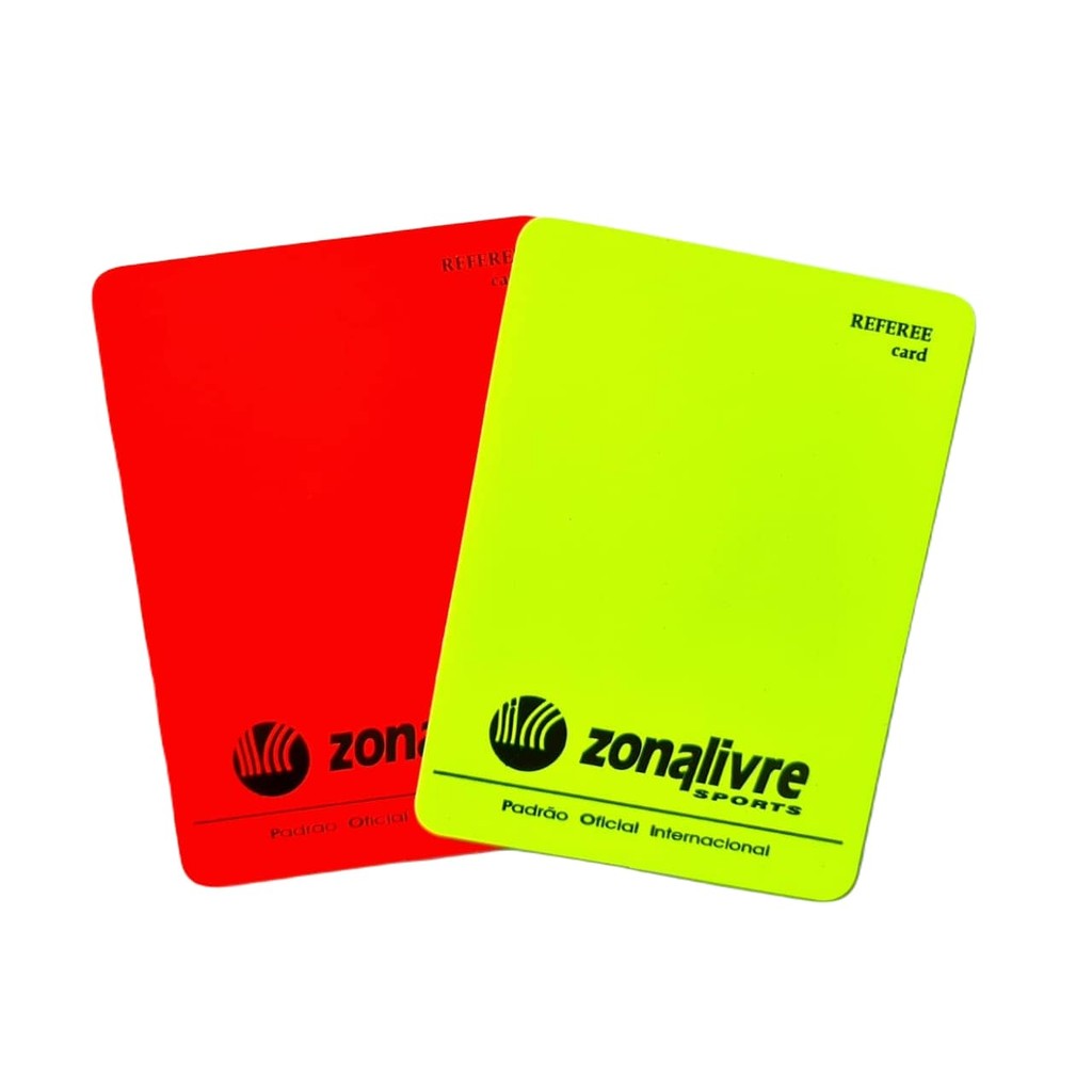 Kit Cartão de Árbitro Oficial Fluorescente Vermelho+Amarelo