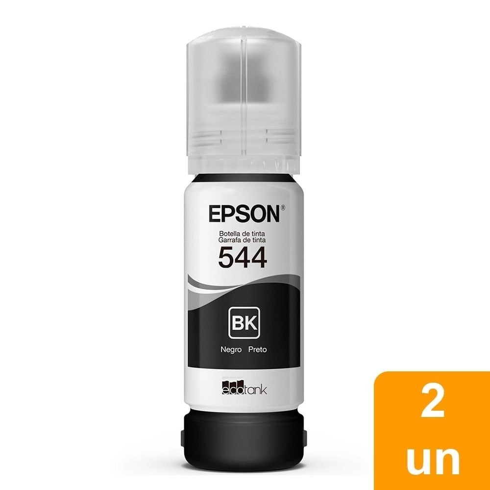 Kit Refil de Tinta Epson T544 2x1, 3150/L3110/L3210/L3250/L5190, Preto em Oferta na Shopee