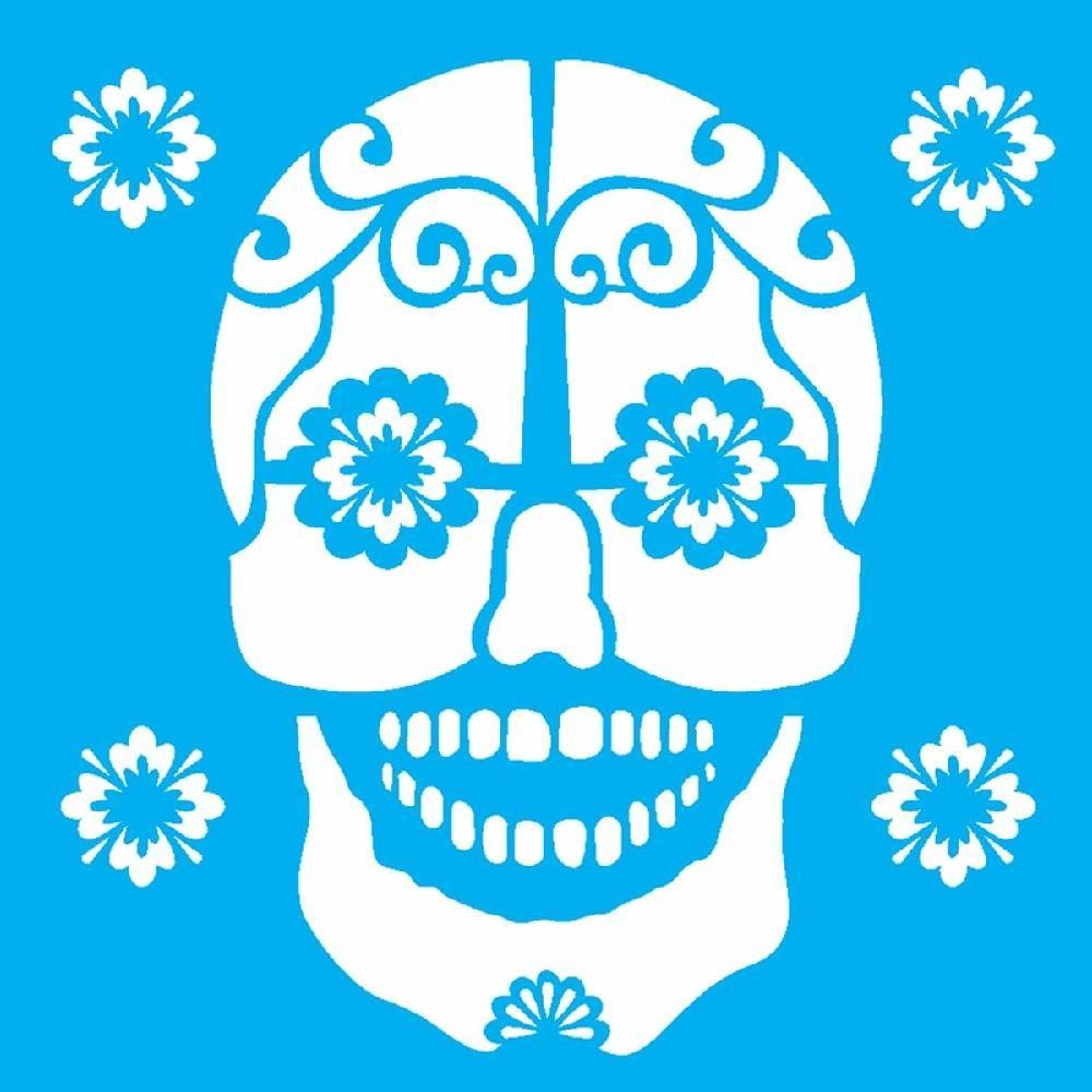 Stencil Opa 10 X 10 cm - Caveira Mexicana - 1177