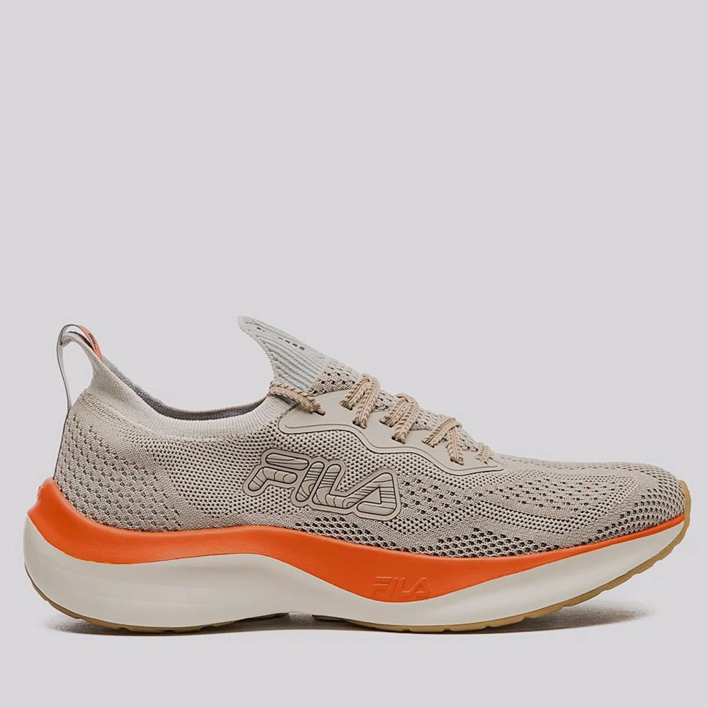 Tênis Fila GO Trainer Bege e Laranja - Baby & Kids Fashion