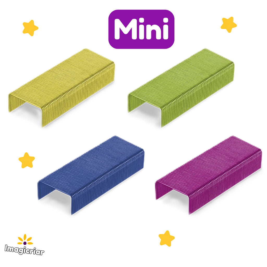 2000 Mini Grampos Coloridos Nº10 Petit Tris Holic Fofurices em Oferta na Shopee