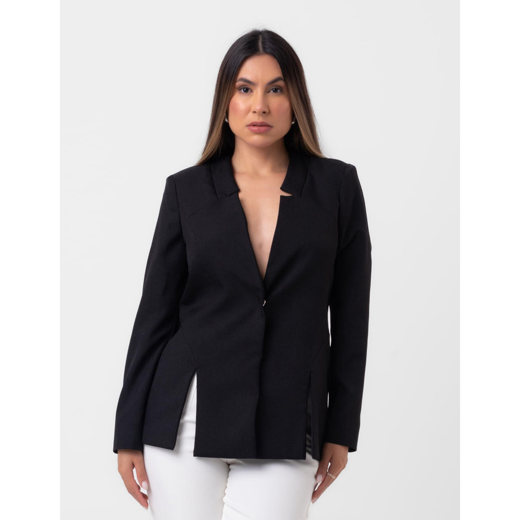 Blazer Costuras Preto Labrava