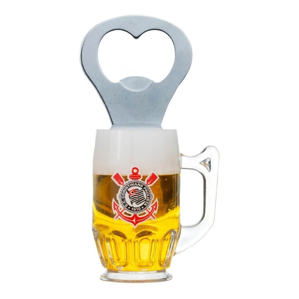 Abridor Garrafas Caneca Cerveja Ímã Geladeira Corinthians