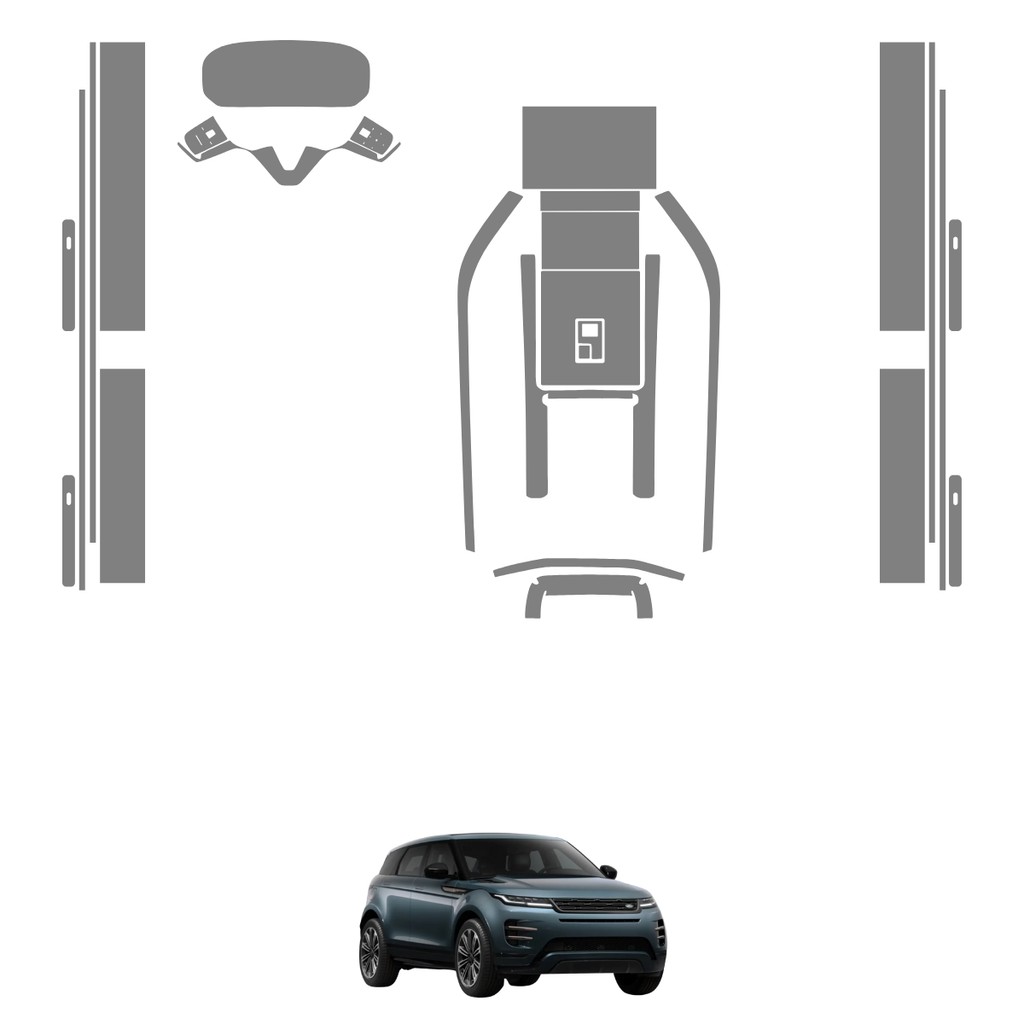 Película PPF Proteção Kit Interior Exterior Land Rover Range Rover Evoque 2024 2025 Transparente TPU Anti Risco