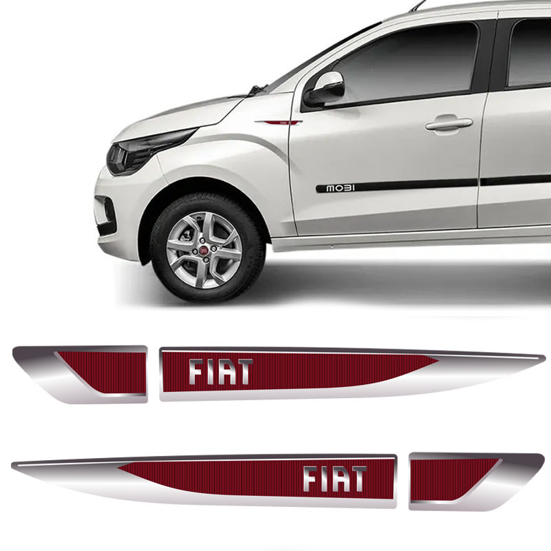 Aplique Lateral Fiat Argo Mobi Punto Palio Emblema Cromado em Oferta na Shopee
