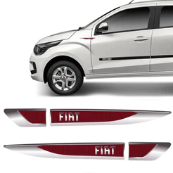 Aplique Lateral Fiat Argo Mobi Punto Palio Emblema Cromado