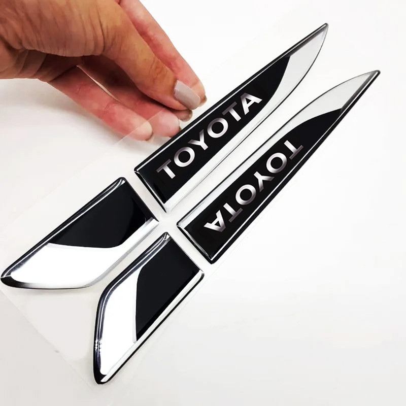 Adesivo Aplique Lateral Toyota Emblema Resinado Do Para-Lama — imagem 2 de 2