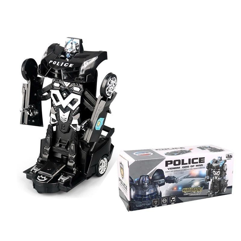 Brinquedo Carrinho Super Robô Venom Que Bate E Volta Interativo  2 Em 1 Gira 360° Com Sons E Luzes!