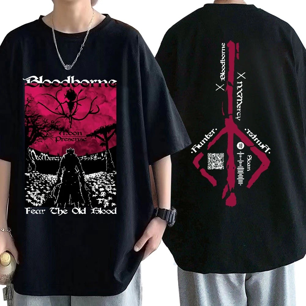 Camiseta Masculina Feminina Estampa Bloodborne Fear The Old Blood Jogo T-shirt Unissex Streetwear Envio Imediato