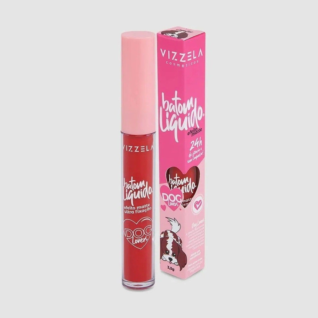 Batom Líquido Vizzela Dog Lovers - Cor 8 Cavalier
